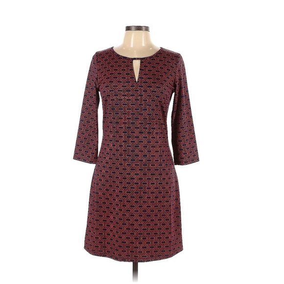 Julie Brown Casual Dress Red and Black Size L - Picture 1 of 3